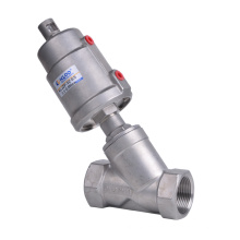 2/2 way stainless steel thread connection actuator pneumatic angle seat valve